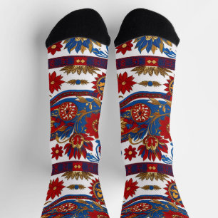 Chaussette motif de tapis serbe