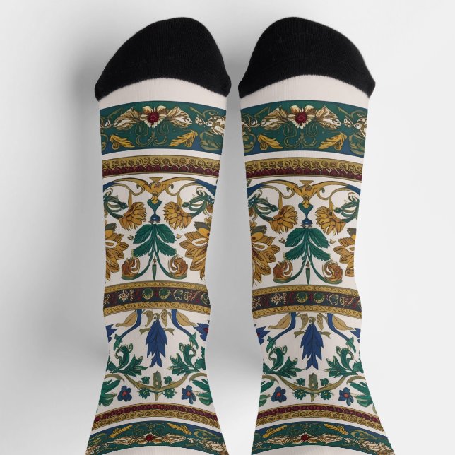 Chaussette motif de tapis serbe 2 (Haut)
