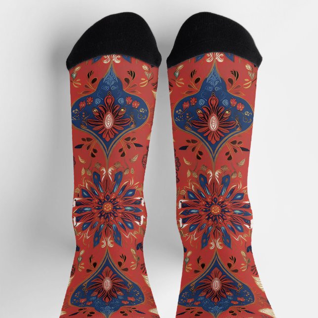 Chaussette Motif de tapis serbe 7 (Haut)