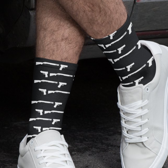 Chaussette Motif de tir de tir de l'amant de pistolet (Créateur téléchargé)