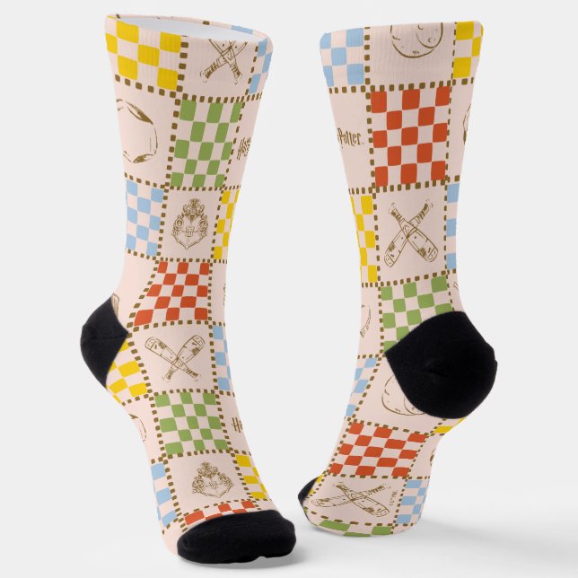 CHAUSSETTE MOTIF DE VÉRIFICATEUR D'ÉQUIPE QUIDDITCH™ HOGWARTS (Angulaire)
