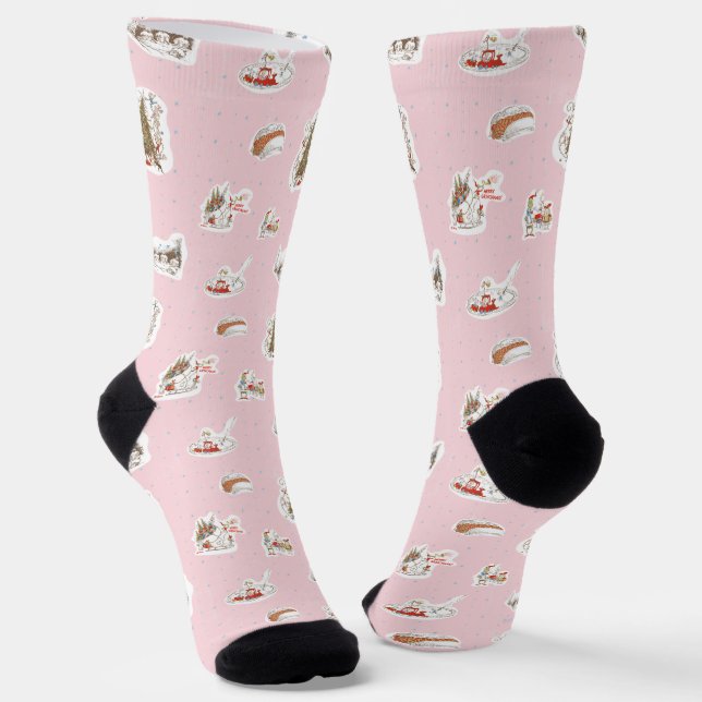 Chaussette Motif de vignette de Noël de Whoville (Angulaire)