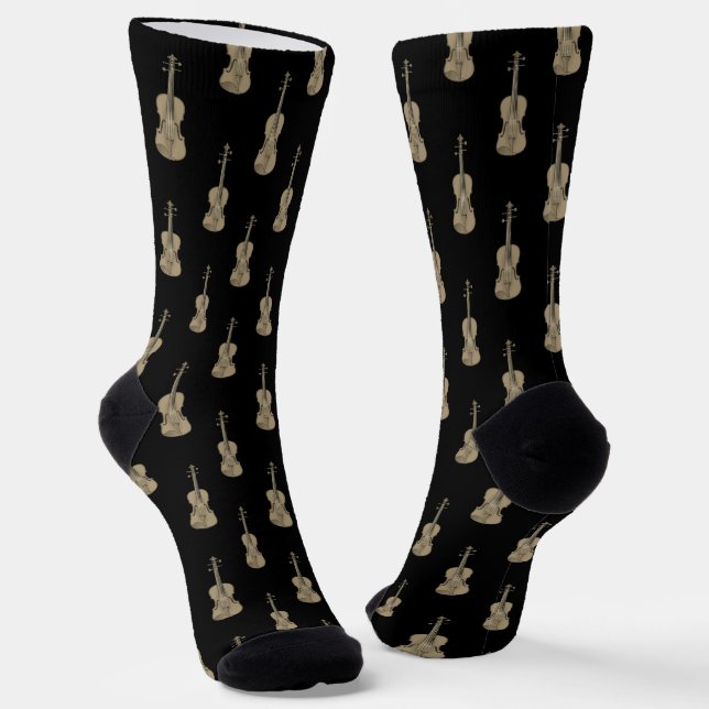 Chaussette Motif de violon  (Angulaire)