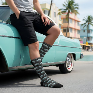 Chaussette Motif de voiture vintage