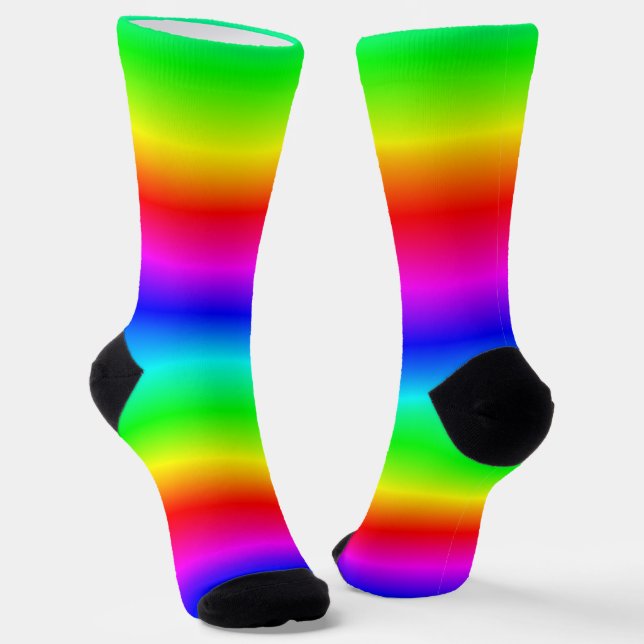 Chaussette Motif dégradé arc-en-ciel (Angulaire)