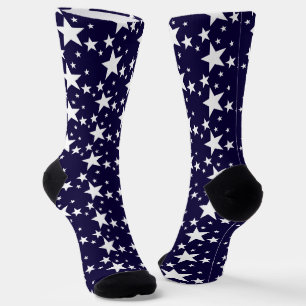 Chaussette Motif des étoiles blanches