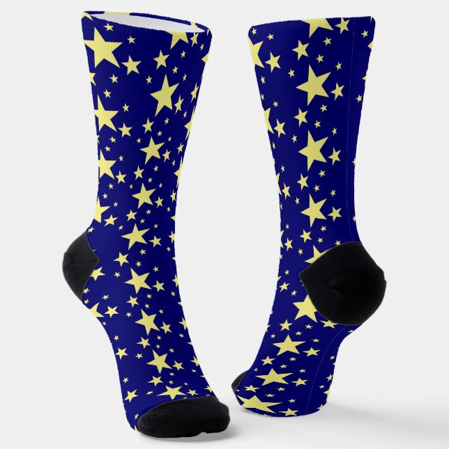 Chaussette Motif des étoiles jaunes (Angulaire)