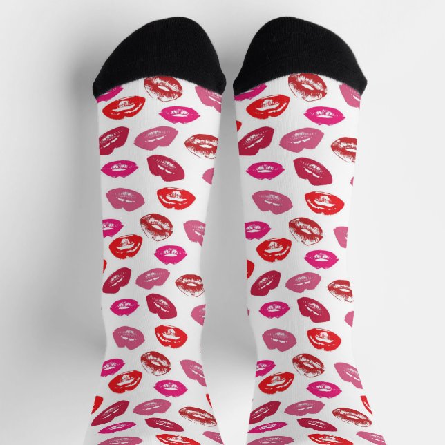 Chaussette Motif des lèvres (Haut)