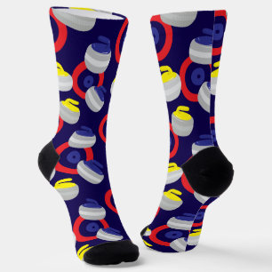 Chaussette Motif des pierres et cibles de curling