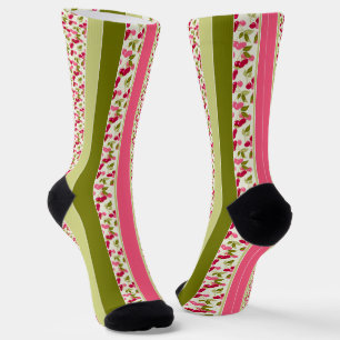 Chaussette Motif d'été brillant de rayures multicolores