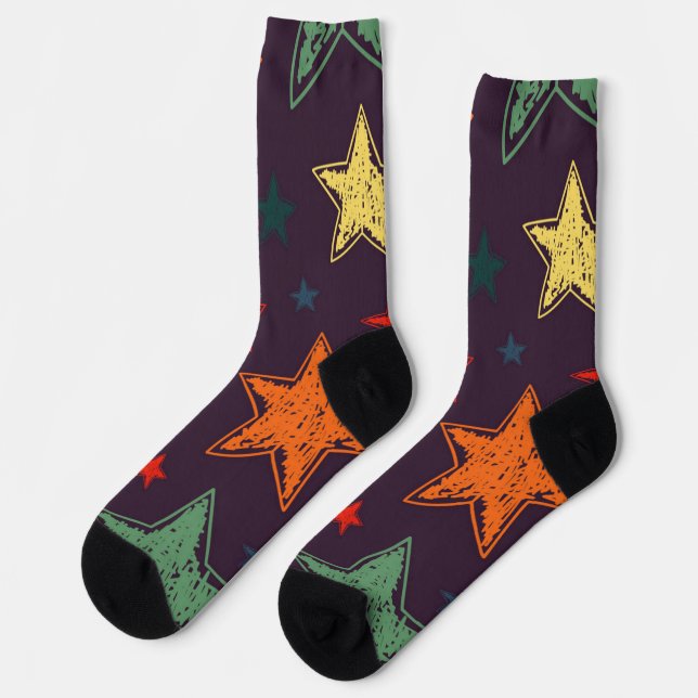 Chaussette Motif d'étoiles (Gauche)
