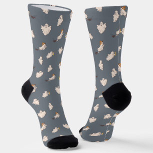 Chaussette Motif d'Halloween des fantômes