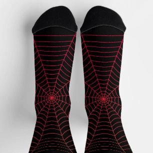 Chaussette Motif d'Halloween noir rouge