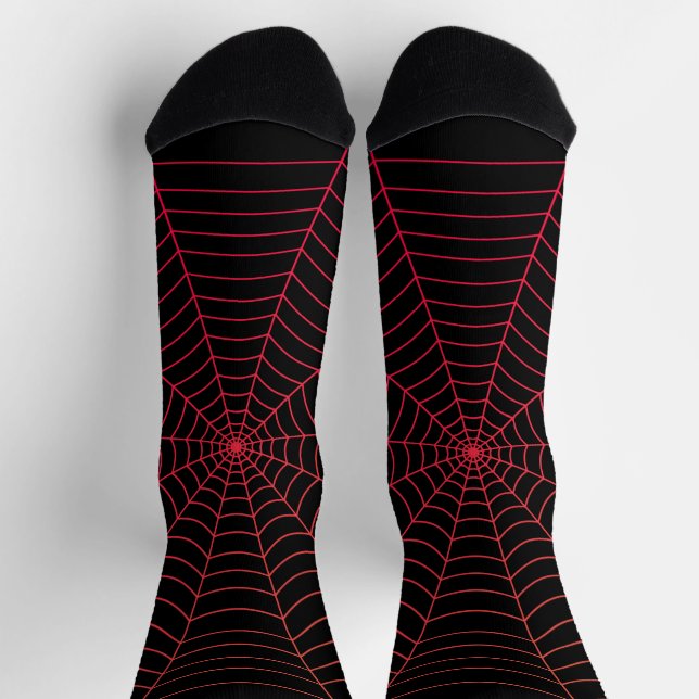 Chaussette Motif d'Halloween noir rouge (Haut)