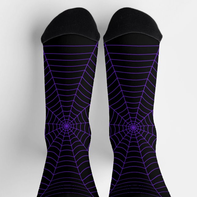 Chaussette Motif d'Halloween noir violet (Haut)