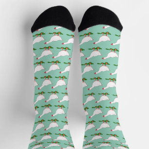Chaussette motif d'oie agricole mignon