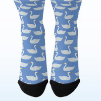 Motif d'oiseau cygne bleu