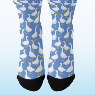 Chaussette Motif d'oiseau oie bleu