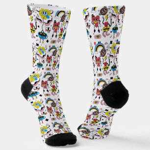Chaussette Motif Doodle Mignon