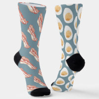 Motif drôle de bacon et d'œufs