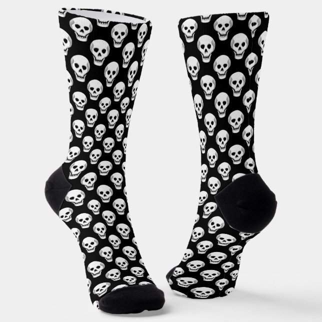 Chaussette Motif du crâne d'Halloween (Angulaire)
