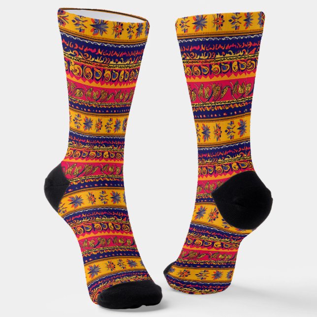 Chaussette Motif du folklore du sud (Angulaire)