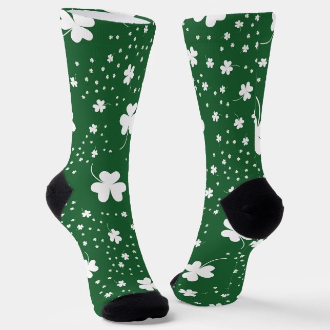 Chaussette Motif du trèfle de la Saint Patrick (Angulaire)