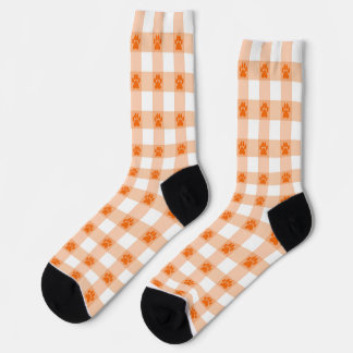 Chaussette Motif Empreinte de patte Orange - Joli Conception