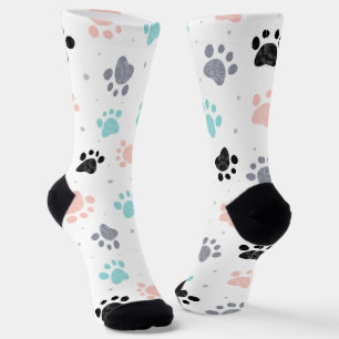 Chaussette Motif empreintes de pattes de chien