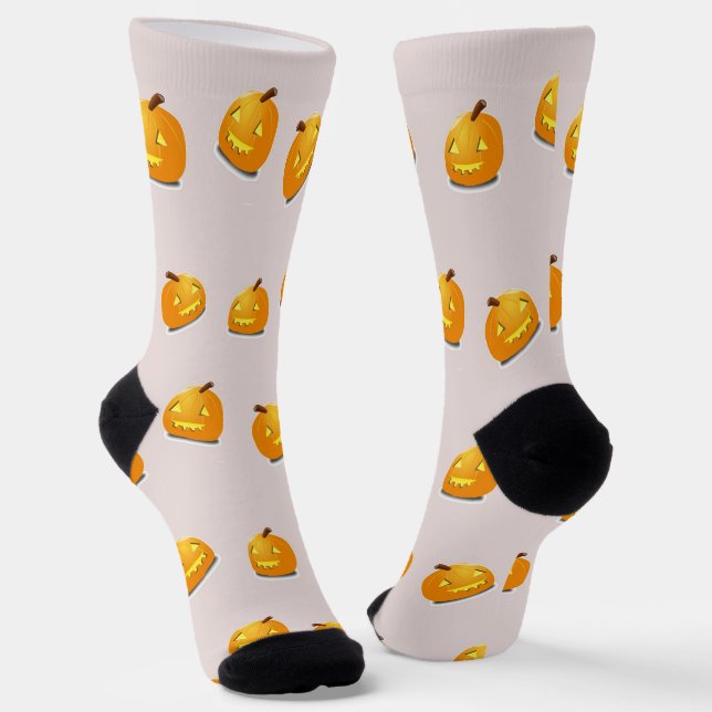 Chaussette Motif en chef citrouille orange (Angulaire)