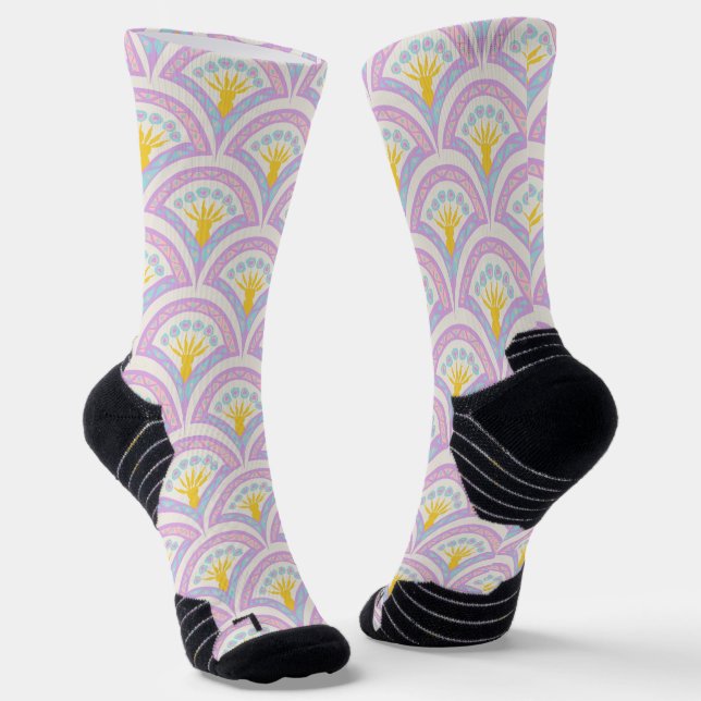 Chaussette Motif en coquille de couleur pastel (Angulaire)