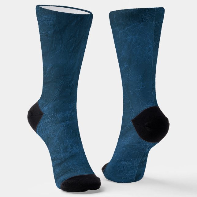 Chaussette Motif en cuir bleu (Angulaire)