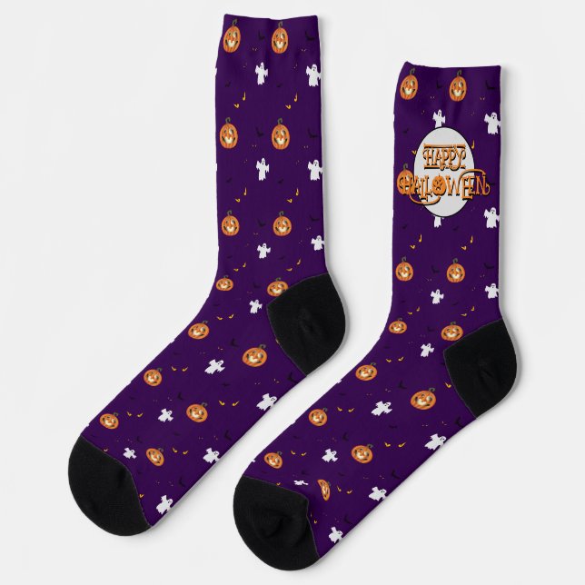 Chaussette Motif et message Halloween (Gauche)