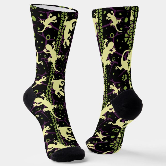 Chaussette Motif ethnique Gecko Lizard (Angulaire)