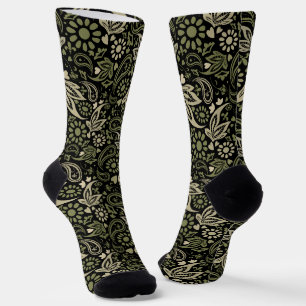 Chaussette Motif ethnique Scandi Boho Mariage noir