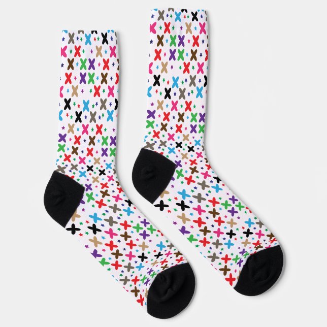 Chaussette Motif étoile multicolore vibrant (Droite)