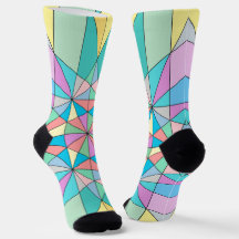 Motif étoile triangle mosaïque pastel coloré