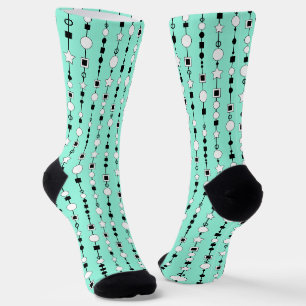 Chaussette Motif festif avec perles enfilées et étoile de bij
