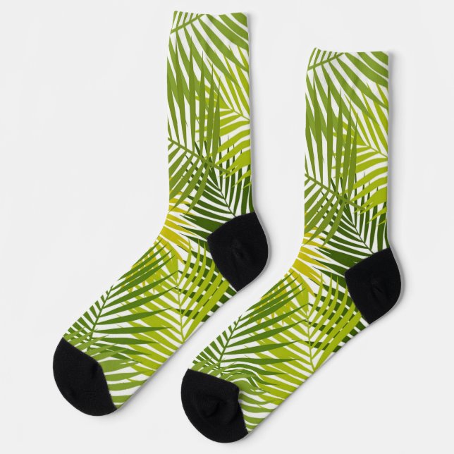 Chaussette motif feuille (Gauche)