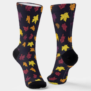 Chaussette Motif Feuille d'automne