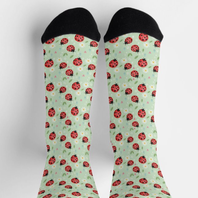 Chaussette Motif Fleur de coccinelle (Haut)