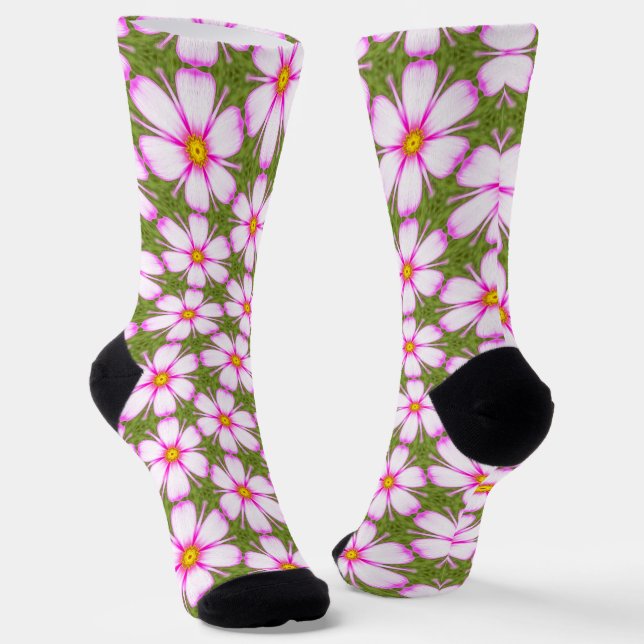 Chaussette Motif Fleurs Cosmos (Angulaire)