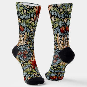 Chaussette Motif floral à tête de serpent de William Morris