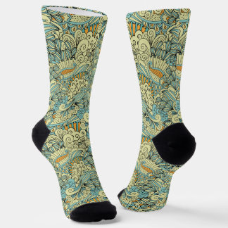 Chaussette Motif floral botanique rétro vintage