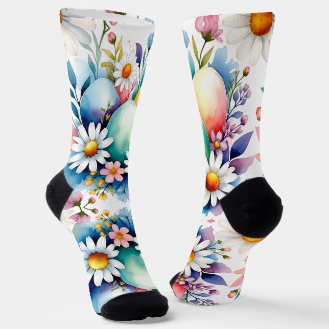 Chaussette Motif floral de Pâques (Angulaire)
