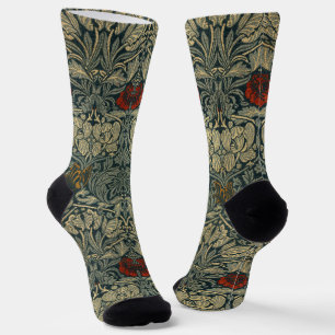 Chaussette Motif floral de tulipe et de rose vintage de Willi