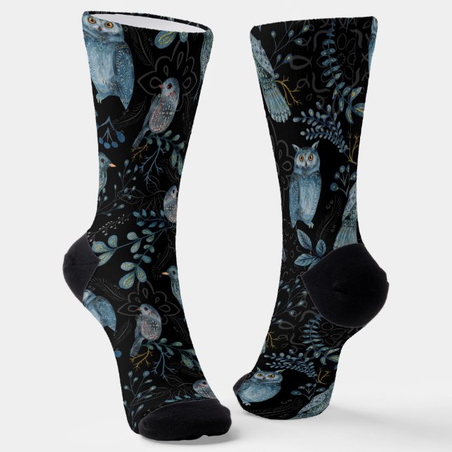 Chaussette Motif floral et cachemire complexe  (Angulaire)