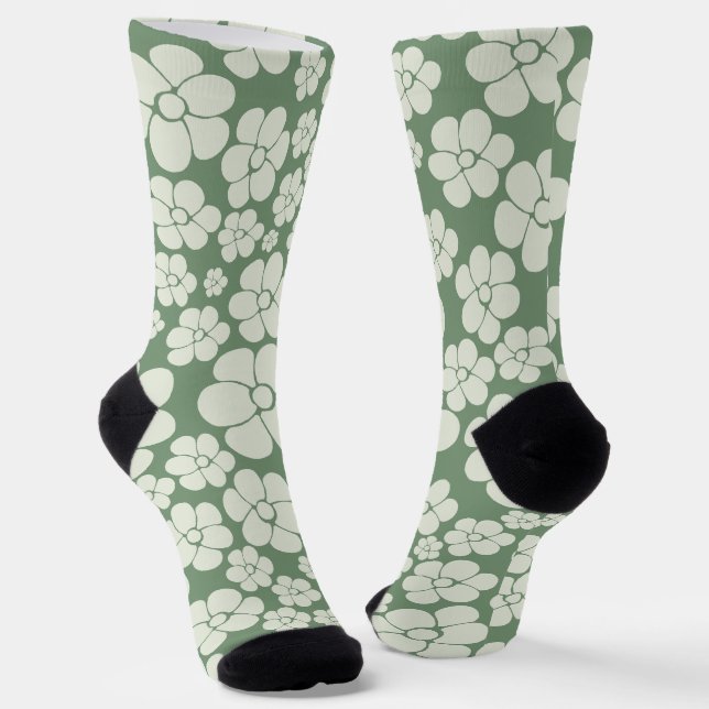 Chaussette Motif floral - Vert (Angulaire)