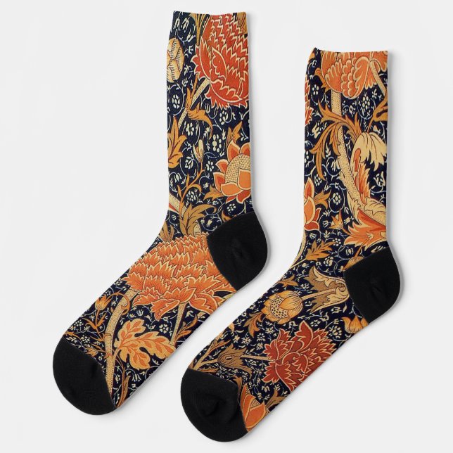 Chaussette Motif floral, William Morris (Gauche)