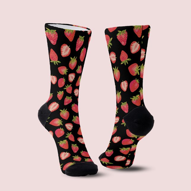 Chaussette Motif Fraise d'Été (Créateur téléchargé)